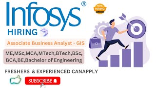 Infosys HIRING  Associate Business Analyst  GIS  BTech MTech MCA MSc APPLY HYDERABADinfosys [upl. by Ahsart]