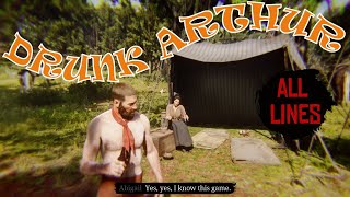 Greet  Greet  Antagonize  Defuse  Drunk Arthur vs the Gang  RDR2 [upl. by Willtrude]