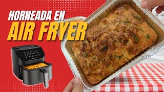 FOCACCIA EN AIR FRYER 🌾  ESTRENANDO FREIDORA DE AIRE 😛 [upl. by Gardol311]