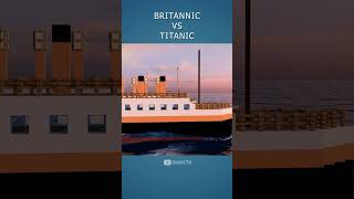 Britannic VS Titanic minecraft titanic shorts [upl. by Purity743]