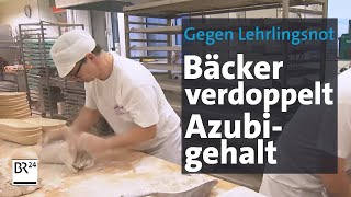 Bäcker bietet Bonus Azubigehalt verdoppelt  Abendschau  BR24 [upl. by Netsuj]