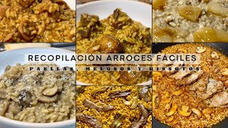 ARROCES FÁCILES PARA TRIUNFAR RECOPILACIÓN Mis mejores paellas melosos y risottos [upl. by Bertine]