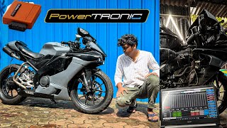 Powertronic Racing Ecu Installed In Yamaha R15 V3  13k rpm full limits 🚀 [upl. by Nolyak]