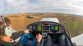 Flying the Zodiac CH 601 XL as seen from inside [upl. by Trabue]