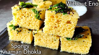 Spongy Khaman Dhokla  Perfect जालीदार ढोकला  Without Eno Without Curd Besan Dhokla Recipe [upl. by Freddy]