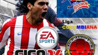 Liga PostobonLiga Colombiana Totalmente Lisenciada Pes 2014 [upl. by Uriah491]