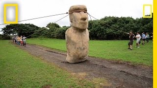 Scientists Make Easter Island Statue Walk  National Geographic [upl. by Oknuj]