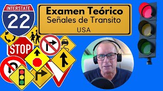 Preguntas del EXAMEN ESCRITO DE MANEJO  Señales de TransitoLicencia de ConducirUSA [upl. by Gottlieb]