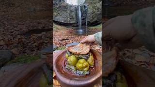 Taş Tencerede Kaburga Kemiğinde Sarmalı Biber Dolması 🥬🥩  stuffed peppers on ribs in a stone pot [upl. by Annaillil]