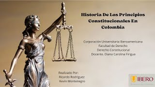 Historia De Los Principios Constitucionales En Colombia [upl. by Brose]