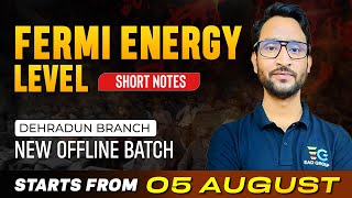 FERMI ENERGY LEVEL Shorts Notes by Shailendra sir  Join New Offline Batch in Dehradun Branch [upl. by Ahsita25]