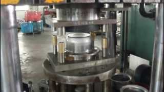 Hydraulic press doing fabrication for Stainless steel pot sink forming process [upl. by Aguste239]