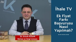 Ek Fiyat Farkı Başvurusu Nasıl Yapılmalı [upl. by Othilia175]