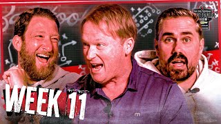 Dave Portnoy and Big Cat Welcome Jon Gruden to Barstool  Pro Football Football Show Week 11 [upl. by Halstead]