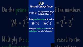 Greatest Common Divisor GCD  Theory [upl. by Slaby640]