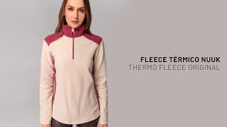 Fleece térmico feminino para neve e frio intenso Nuuk Fiero bege e vinho [upl. by Nivag]