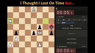 I Accidentally Checkmated with Only 007 seconds on Clock [upl. by Esorylime]