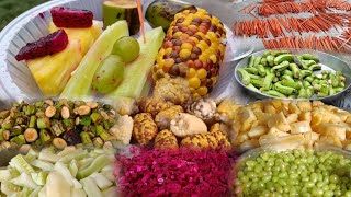 Thaithak 🌽🍎  Jubilee Kochuam Thanksgiving Fruit cutting 21st July blessed asmr fruit mukbang [upl. by Martino]