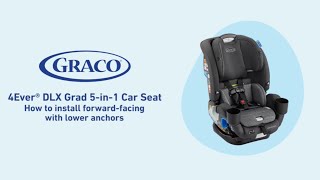 How to Install the Graco® 4Ever® DLX Grad 5in1 Car Seat in ForwardFacing Mode with LATCH System [upl. by Venice]