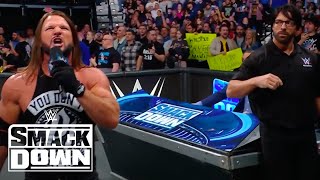 LA Knight Sneaks Up On AJ Styles  WWE SmackDown Highlights 32924  WWE on USA [upl. by Ogg]