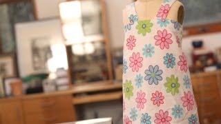 How to Make a Childs Apron from a Kitchen Towel  KIN DIY [upl. by Burley]