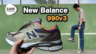 New Balance 990v3 Teddy Santis Tan Orange Made In USA Unboxing On Feet [upl. by Kendal]