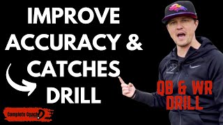 Youth Flag Football Drill for QBs and WRs  How to Throw and Catch More TDs  football coaching [upl. by Horsey]