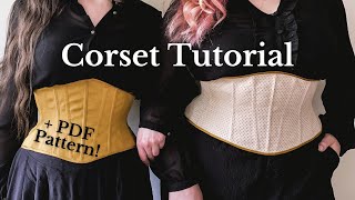 How to Sew a Corset  Tutorial with PDF Pattern [upl. by Esilram]