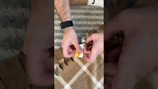 Making a fall tie knot blanket with my husband [upl. by Artep]