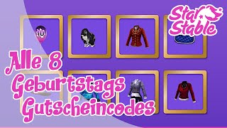 Star Stable SSO Alle 8 Geburtstags Gutscheincodes [upl. by Henrique235]