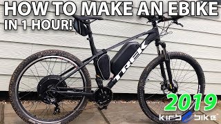 HOW TO MAKE AN EBIKE IN UNDER AN HOUR  TREK MARLIN 5 EBIKE CONVERSION [upl. by Westphal]