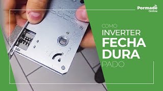 COMO INVERTER VIRAR A LINGUETA DA FECHADURA PADO  Pormade Online [upl. by Dorren]