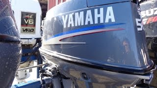 6M4C74 Used Yamaha 50TLR 50HP 2Stroke Remote Outboard Boat Motor 20quot Shaft [upl. by Darach]