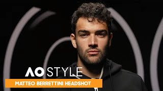 Matteo Berrettini Headshot  Australian Open 2022  AO Style [upl. by Klemens]