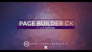 Page Builder CK  Front Edition [upl. by Arymas238]