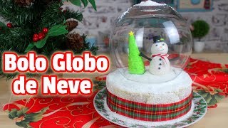 Bolo de Natal  Bolo Globo de Neve para o Natal  Especial Receitas de Natal Cakepedia [upl. by Salvucci785]