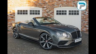 201616 BENTLEY CONTINENTAL GTC V8 S IN GREY METALLIC WITH FULL LINEN LEATHER INTERIOR [upl. by Ellinad]