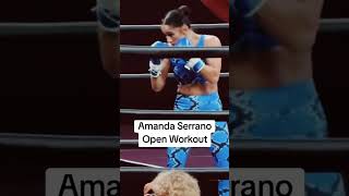 Amanda Serrano Open workout amandaserrano katietaylor jakepaul miketyson boxing netflix [upl. by Nirrol]