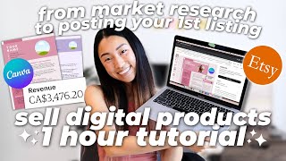 How to Start an Etsy Shop Selling Digital Products in 2024 💻 ULTIMATE BEGINNERS STEPBYSTEP GUIDE [upl. by Eelarak]