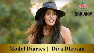 Model Diaries  Diva Dhawan  Kingfisher Calendar 2019 [upl. by Anirroc]