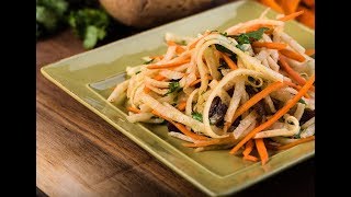 Jicama and Carrot Julienne Organic Salad [upl. by Itagaki235]