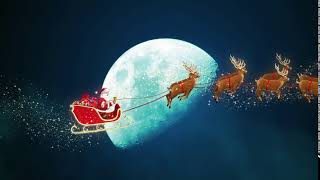 Santa Claus Riding Sliegh Background  Animation Videos  No Copyright  Visual Effects Video [upl. by Foskett]