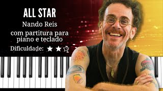 All Star  Nando Reis  Com partitura para piano e teclado [upl. by Fae]