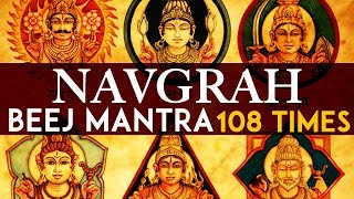 NAVGRAHA BEEJ MANTRA 108 Times  Beej Mantra of all Nine planetsनौ ग्रहों के बीज मन्त्रBeej Mantra [upl. by Ultun539]