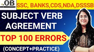 spotting errors based on subject verb agreement  errors on subject verb agreement  ssc errors [upl. by Ettelocin]