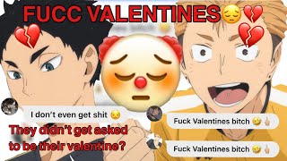 Haikyuu Text FUCC VALENTINES 😔💔  Valentine’s Day Special [upl. by Ahsekat]