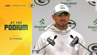 Matt LaFleur on Carrington Valentine ‘He’s got huge upside’ [upl. by Yatzeck]