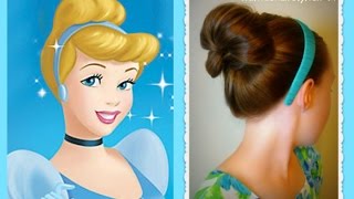 Cinderella Hairstyle Tutorial Princess Hairstyles [upl. by Alexina]