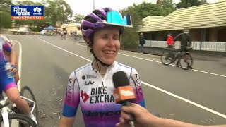 Post race interview  Womens Ziptrak Stage 1  Santos Festival of Cycling 2022 [upl. by Asiluy]