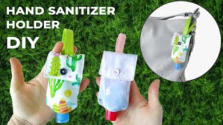 How to Sew Hand Sanitizer Holder  DIY Hand Gel Pouch in Any Size  Pattern and Tutorial [upl. by Marena]